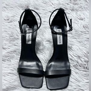 Black Steve Madden Shaye Ankle Strap Sandal